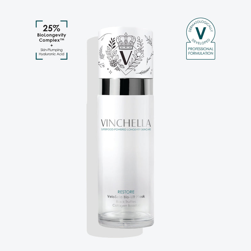 Vinchella VeloSeta Bio-Lift Silk Mask with Black & White Truffle and Hyaluronic Acid
