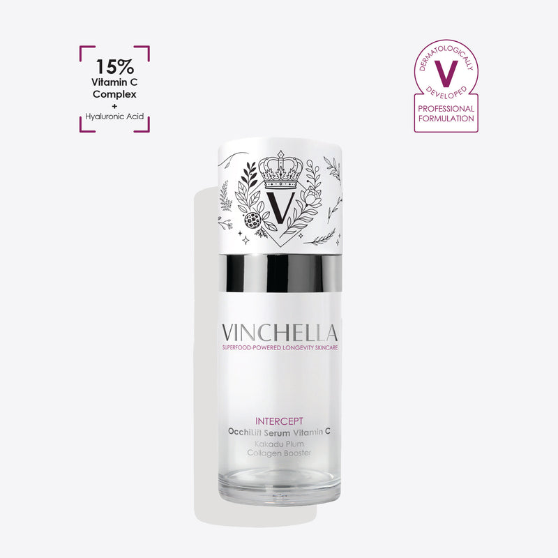 Vinchella OcchiLift Serum Vitamin C brightening eye and neck cream with Kakadu Plum and encapsulated Vitamin C
